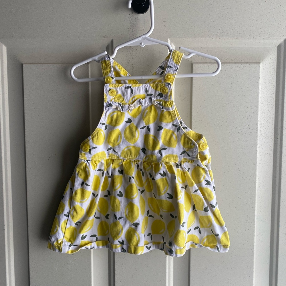 Carters 12mo Lemon Print Baby Dress